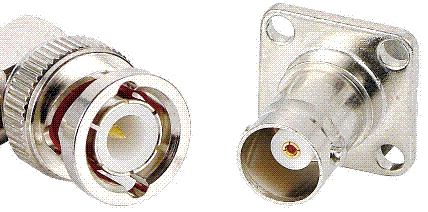 BNC male and female cable connector